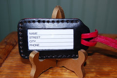 Day of the Dead leather Luggage Tag