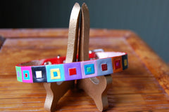 Colored Squares Dog Collar