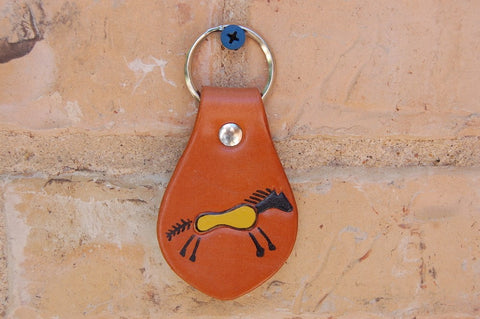 Running Horse leather Key Fob