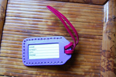 Tabby Cat leather Luggage Tag