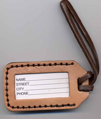 Indian Woman leather Luggage Tag