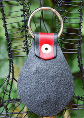 Spring Chicken leather Key Fob