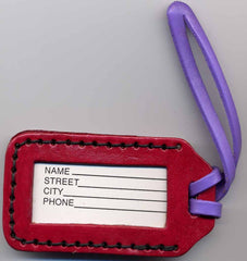 Yellow Flower handpainted leather Luggage Tag