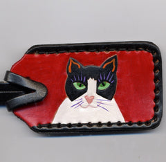 Luggage Tag with Cat Head Shot