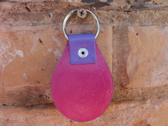 Sacred Heart leather Key Fob