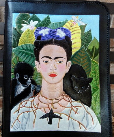 Frida Kahlo leather Portfolio