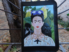 Frida Kahlo leather Portfolio