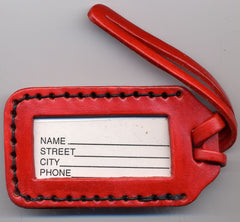 Kuna Mola Cat leather Luggage Tag