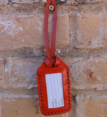 Cool Cat leather Luggage Tag