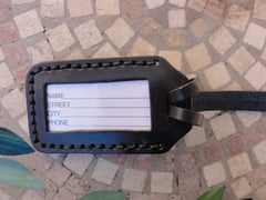 Dancing Skeletons leather Luggage Tag