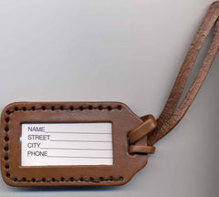 Cowgirl leather Luggage Tag