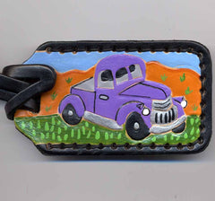 Luggage Tag with Purple Pickup