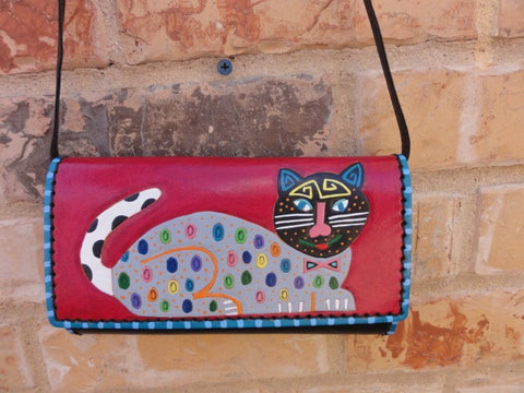 Mola Cat leather Purse