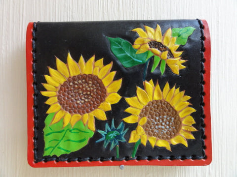 Sunflower leather ID Case