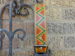 Geometric leather Dog Collar