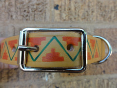 Geometric leather Dog Collar