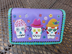 Business card case with Day of the Dead Theme