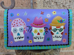 Business card case with Day of the Dead Theme