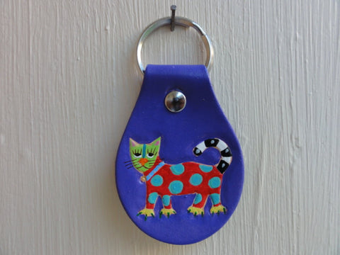 Key fob with Polka Dot Cat