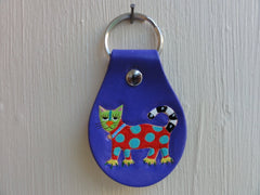 Key fob with Polka Dot Cat