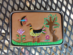 Belt Buckle with Funny Birds