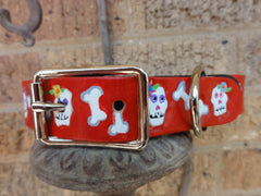 Dog Collar with Day of the Dead Design