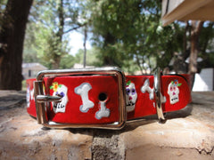 Dog Collar with Day of the Dead Design