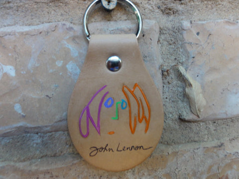 Key Fob with John Lennon Sketch
