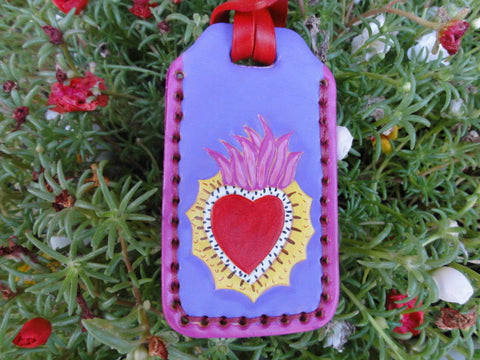 Luggage Tag with Sacred Heart