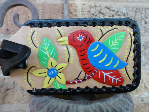 Luggage Tag with Red Bird
