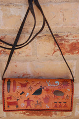 Petroglyph leather Purse