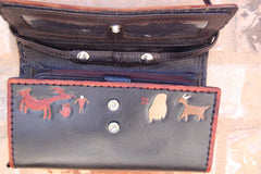 Petroglyph leather Purse