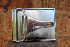 Peace Sign leather Belt Buckle