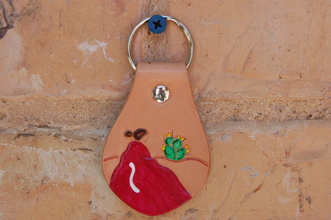 Indian Woman leather Key Fob