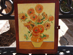 iPad leather case with Van Gogh Sunflowers