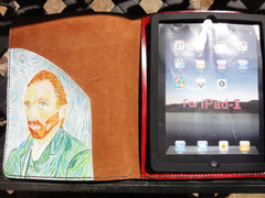 iPad leather case with Van Gogh Sunflowers
