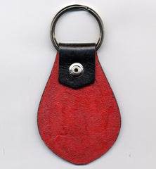 Mola Parrot hand painted leather Key Fob