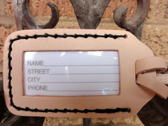 LOVE leather luggage tag