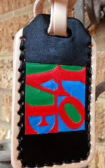 LOVE leather luggage tag
