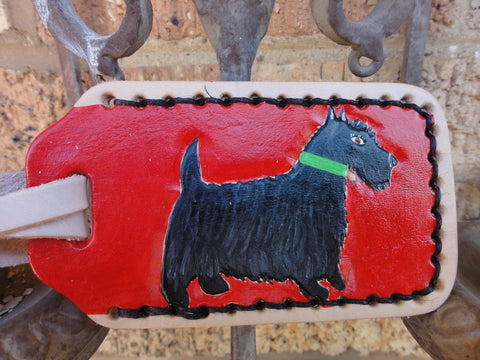 Luggage tag with Scottie Dog