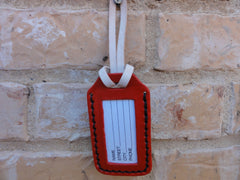 Luggage Tag with Pink Flower