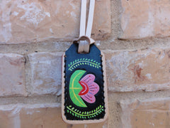 Luggage Tag with Pink Flower