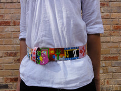 Leather Belt with Matisse Medley