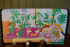 Matisse Sleeping Woman  leather Checkbook Cover