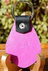 Western black leather Key Fob