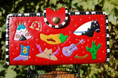 Western red leather Wallet
