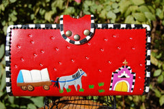 Western red leather Wallet