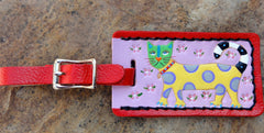 Luggage Tag with Polka Dot Cat