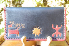 Petrogylph leather Checkbook Cover