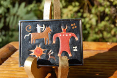 Petroglyph leather Belt Buckle